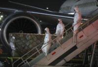 Venustiano Carranza, Ciudad de México, México, 1 de junio de 2020.
Llegada del vuelo AM 9005 proveniente de China con insumos médicos, en el Hangar de Aduanas del AICM.
Foto: Presidencia vuelo 15